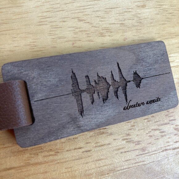 Adventure Awaits Soundwave Wooden Keychain - Picture 2 of 4